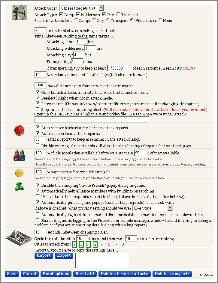 Configurare Le Options Del Koc Attack